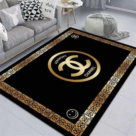 black coco chanel bath rug|chanel area rugs.